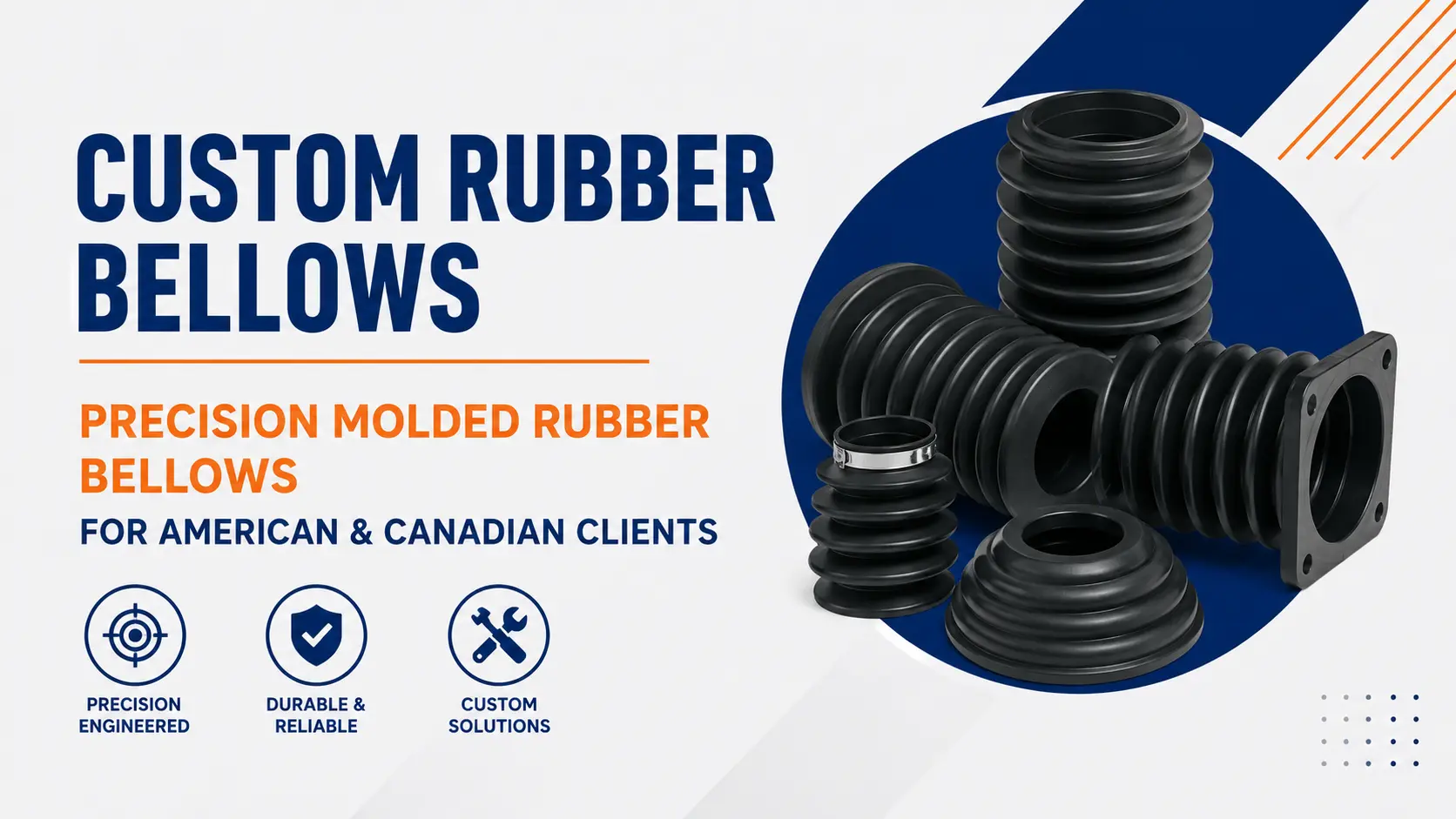 Custom Rubber Bellows Precision Molded Rubber Bellows for American And Canadian Clients